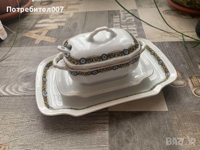 Старинни съдове - стъкленица, сосиера порцелан, каничка, снимка 3 - Други - 41185761