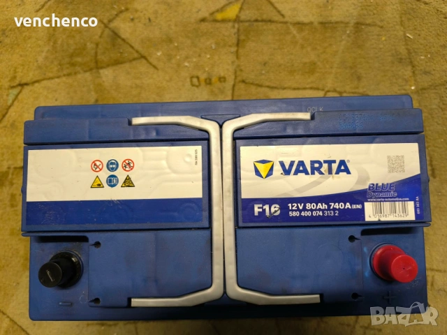 Акумулатор Varta 80Ah 740A, снимка 3 - Аксесоари и консумативи - 53762617