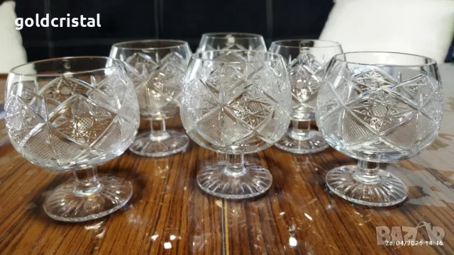 кристални чаши за коняк , снимка 6 - Антикварни и старинни предмети - 27834405