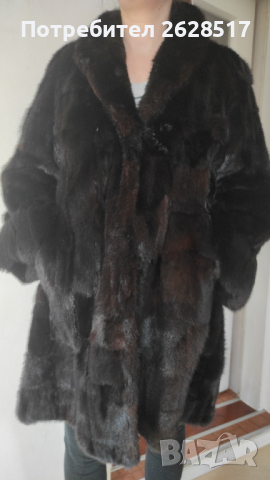 Дамско палто естествен косъм  от норка размер L , снимка 1 - Палта, манта - 44749571
