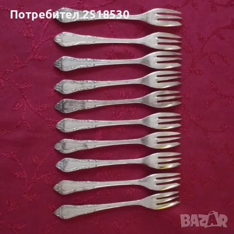 Старинни посребрени вилици , снимка 2 - Антикварни и старинни предмети - 52366224
