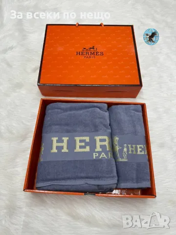 Hermes🔝Gucci Луксозни Хавлии - 2бр. в кутия - Налични Различни Цветове Код D2157, снимка 2 - Хавлиени кърпи - 49423615
