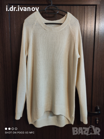 Дълга бяла блуза / туника, снимка 1 - Блузи с дълъг ръкав и пуловери - 44804684