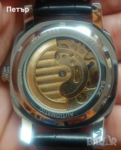 Мъжки автоматичен скелетон часовник, снимка 3 - Мъжки - 53583969