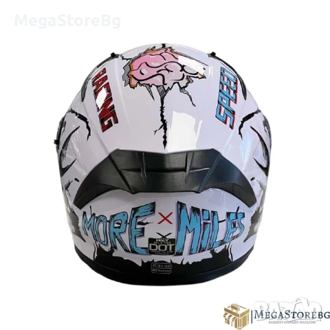 Каска за мотор 108 - размер S - White, снимка 7 - Аксесоари и консумативи - 50526871