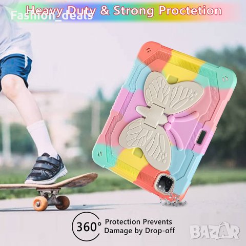 Нов Защитен Удароустойчив калъф за деца за таблет iPad Пеперуда Айпад, снимка 6 - Друга електроника - 36026866