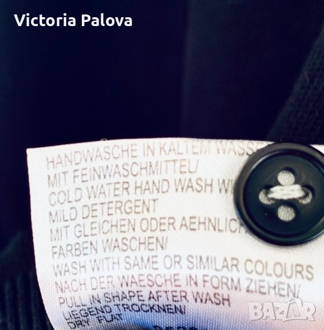 Черна блуза с копчета копринен трикотаж Германия, снимка 6 - Блузи - 44457864