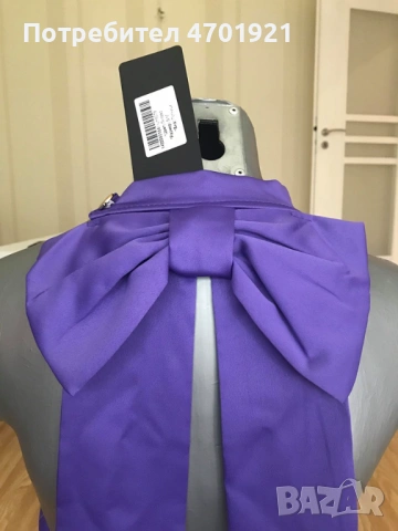 Лилав дамски топ с панделка на гърба, снимка 3 - Корсети, бюстиета, топове - 53137015