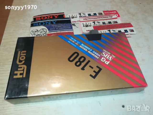 HYCON E-180 NEW VHS VIDEO TAPE-НОВА КАСЕТА В ЦЕЛОФАН 1702251855, снимка 4 - Аудио касети - 49169375