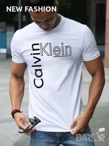 Мъжка Памучна Тениска ✨ Calvin Klein ✨, снимка 2 - Тениски - 49066607