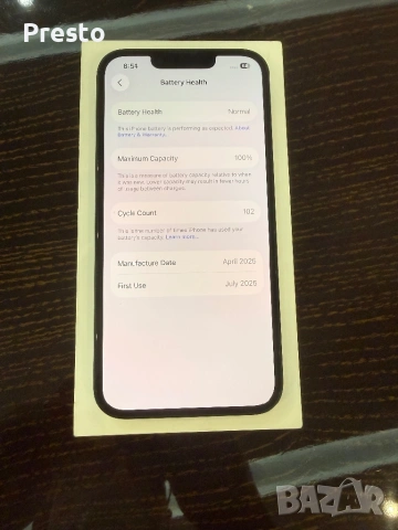 Iphone 16e 100% батерия неразличим от нов, снимка 3 - Apple iPhone - 53420831