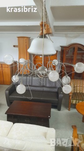 Абажур с Прозрачни Глобусни Топки-внос от Германия! , снимка 3 - Полилеи - 38848538