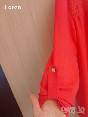 Ново!Блуза тип риза в керемидено розов цвят, снимка 13 - Ризи - 52645819