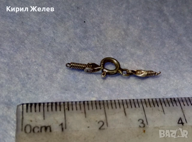 СТАРА СРЕБЪРНА КАРАБИНКА ЗАКОПЧАЛКА За КОЛИЕ ЛАНЕЦ ВЕРИЖКА ГРИВНА СРЕБРО 925 ITALY 31634, снимка 6 - Други - 50510809