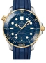 Януари промоция! Мъжки механичен часовник Omega Seamaster Diver 300M 42MM Blue Dial Rubber Strap, снимка 1