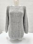 Сив дамски пуловер едро плетиво Natalee, снимка 1 - Блузи с дълъг ръкав и пуловери - 44208065