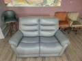 Сив кожен диван двойка La-z-boy, снимка 6