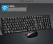 Безжични Wireless клавиатура и мишка за компютър KMT1, снимка 2