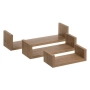 Комплект декоративни рафтове, За стена, 3бр., Кафяв , снимка 2