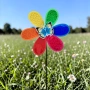 5946 Градинска вятърна въртележка цвете с пеперудка, 63 см, снимка 1