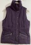 Марков ватиран елек с мека, еластична яка джобове, цип, капси и мека топла подплата в тъмно лилаво, снимка 1