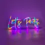 Неонов надпис "Let's party", снимка 1
