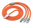 Гумен троен супер здрав кабел , снимка 1 - USB кабели - 42567627