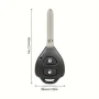 Кутийка за ключ 2 бутона за Toyota Corolla,Avensis, Yaris, RAV4 и др, ​с острие TOY 43, снимка 3