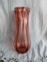 Арт ваза розово стъкло, снимка 1