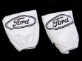 Автомобилни калъфки за наглавници (2бр. К-Т) За Ford Форд / Бял Цвят Универсален и Еластичен Модел, снимка 1 - Аксесоари и консумативи - 40939534