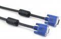 Кабел VGA към VGA 5м + 2 ферит VCom SS001252 Черен, Cable VGA HD15 M/F +2Ferrite