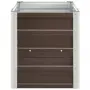 vidaXL Градинска висока леха поцинкована стомана 240x40x45 см кафява, снимка 5