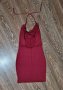 Червена рокля с гол гръб М-6 evro ПРОМОЦИЯ, снимка 4