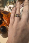 Сребърен пръстен с камъни, снимка 1 - Пръстени - 44781012