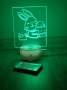 Нова 3D лампа с Великденско зайче + дистанционно, снимка 5