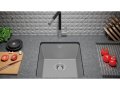 Кухненска Мивка от гранит за вграждане под плот Лондон 45 410x470 м Сива, снимка 6