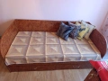 Комплект единично легло с матрак рамка и място за съхранение, снимка 1