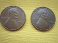 ДВЕ Линкълн монети на границата на две технологии на USA, снимка 1 - Нумизматика и бонистика - 42547363