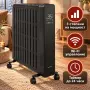 Маслен радиатор KAMINER Arvell 2500 W c WiFi — черен или бял, снимка 10