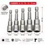Комплект 5 накрайника за гайки 6–13 mm, снимка 3