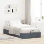 vidaXL Османска рамка за легло без матрак, тъмносива, 90x200см, кадифе, снимка 3