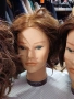 Фризьорски тренировачни глави с естествен косъм , снимка 3