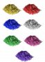Помпон с тегло 50 г. Различни, лъскави цветове (сребрист, златист, зелен, син, червен, цикламен, лил