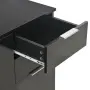 vidaXL Бюфет, сиво със силен гланц, 71x35x80 см, инженерно дърво, снимка 7