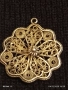 Разкошен старинен филигранен сребърен медальон ръчна изработка 31118, снимка 1