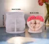 3D 2 мечета седнали в сърце с рози Силиконов молд фрома фондан свещ гипс сапун Свети Валентин, снимка 3