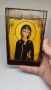 Ръчно изработена икона на Света Богородица на Мълчанието – православна икона 10x15 см, снимка 3