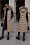 Moncler Дамски Дълъг Елек Със Силиконов Пълнеж И Естествен Косъм На Качулката Код A1862, снимка 2