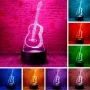 Холограмна 3D LED лампа Китара-дистанционно управление 16 цвята+други режими на управление, снимка 7