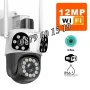 Безжична WiFi IP камера с 3 обектива 12MPx, нощно виждане, 360°, iCSee, снимка 1